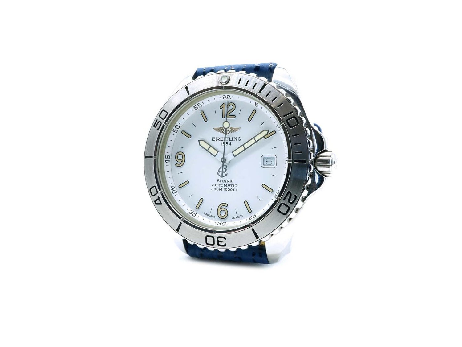 BREITLING Shark Automatic in steel White Ref. A17605. NEW