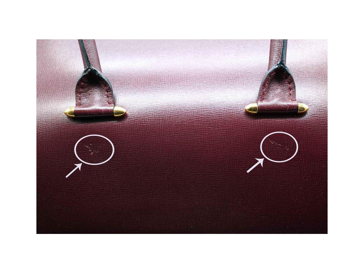 CARTIER Shopping bag in pelle bordeaux. NUOVA Lister Agent