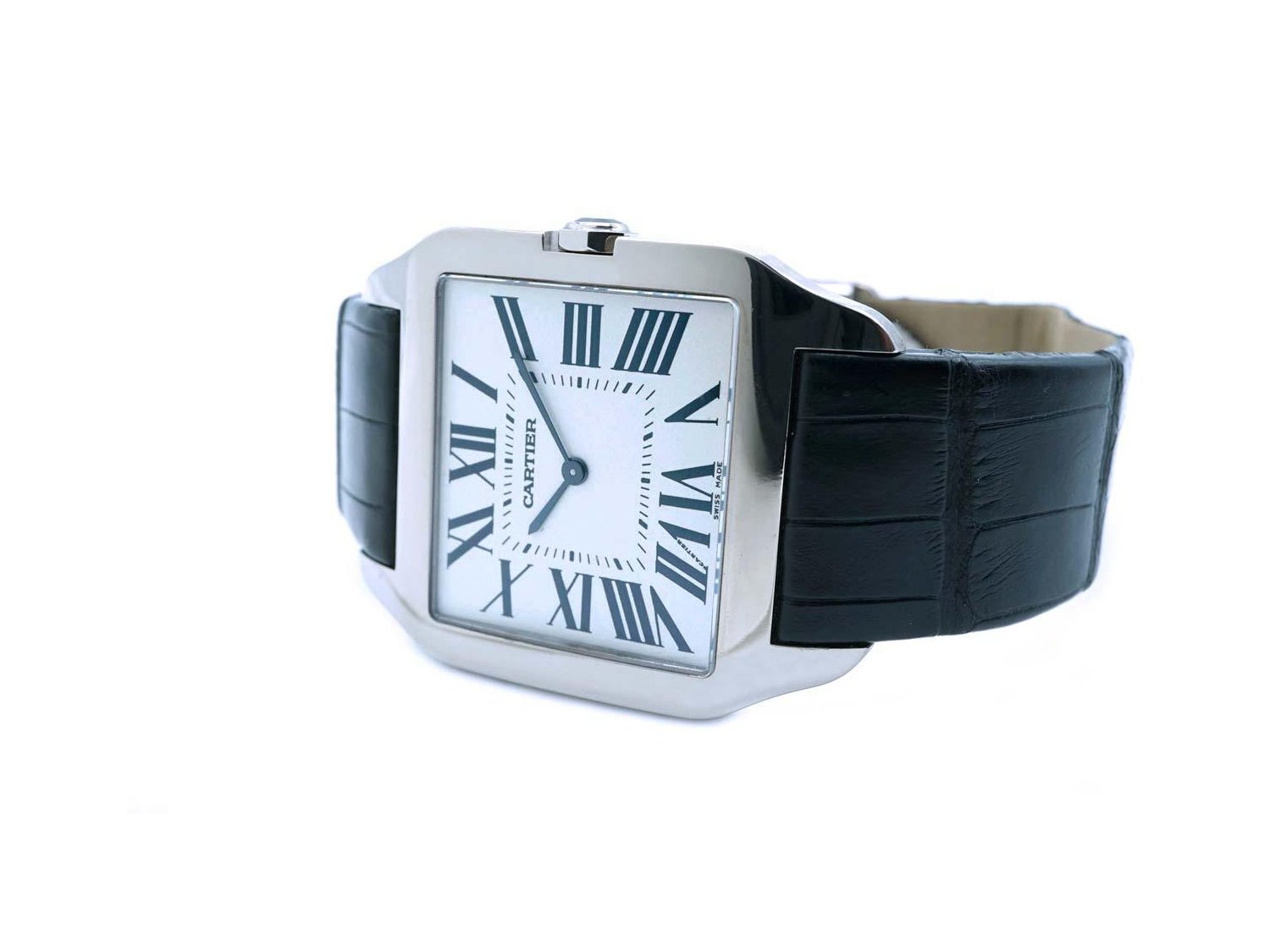 CARTIER Santos Dumont in 18Kt white gold Argent Manual winding Ref. W2007051. NEW
