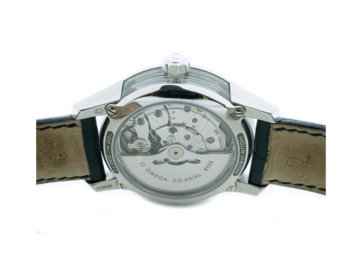 OMEGA De Ville Hour Vision Co Axial Chronometer in steel Argent Ref. 43133412102001. NEW