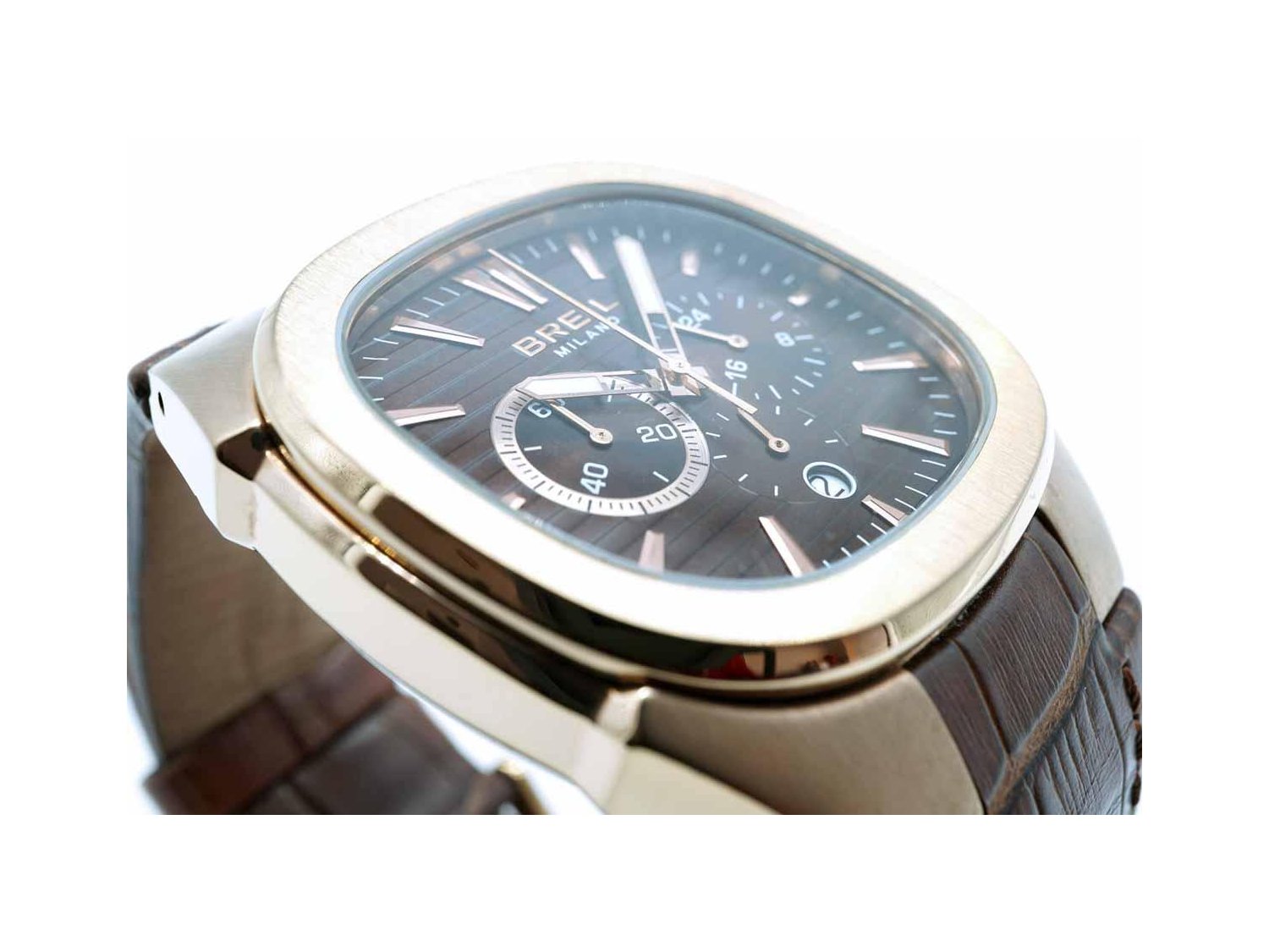 BREIL Chronograph in rose gold plated steel Brown Ref. BW0305. USED