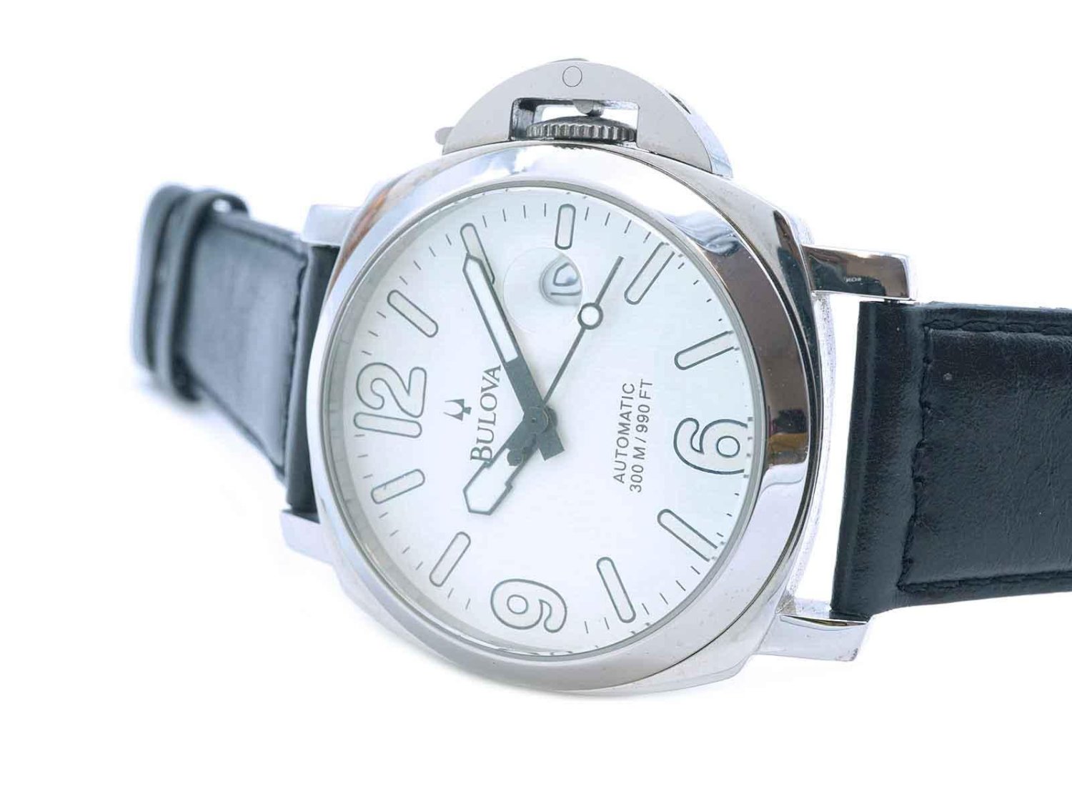 BULOVA orologio Panerai style automatico in acciaio Bianco AUT Ref. EC900. USATO
