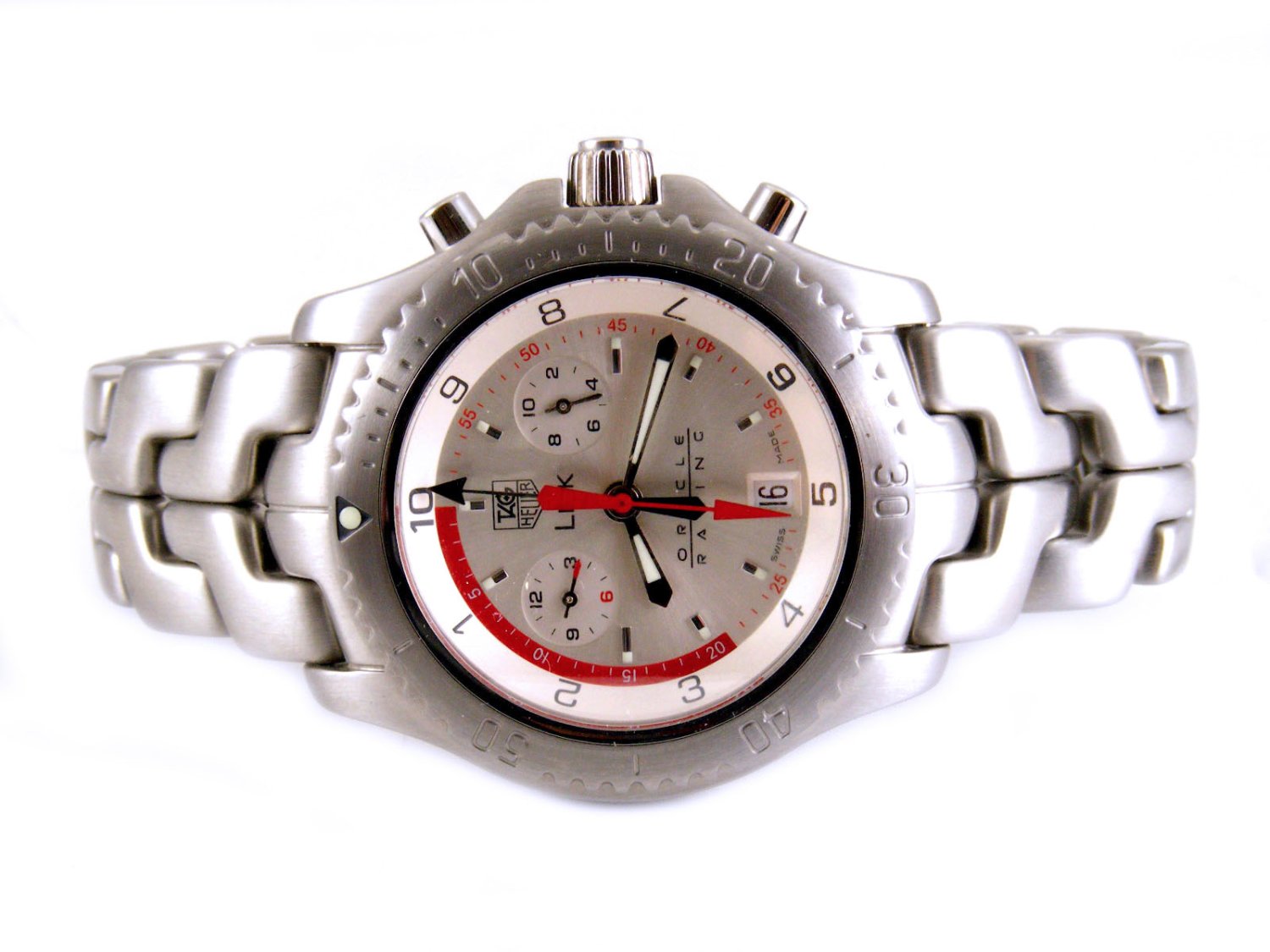 TAG HEUER Link Oracle Racing Chronograph in steel Limited Edition
