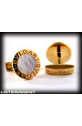 BULGARI cufflinks Bulgari-Bulgari in 18Kt yellow gold and mother of pearl Ref. GM853693-341122. NEW! -35%