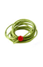 DODO by Pomellato medium cord in green cotton and red resin Ref. DCVEM2R. NEW!
