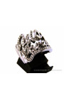 JUST CAVALLI ring Logo in metal with strass Size 12 Ref. WC1 1507A. NEW!
