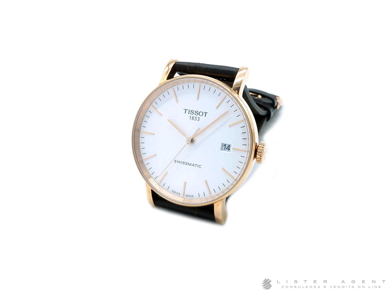 TISSOT T Classic Everytime Automatico in acciaio laminato oro rosa Argente AUT Ref. T1094073603100. NUOVO Lister Agent