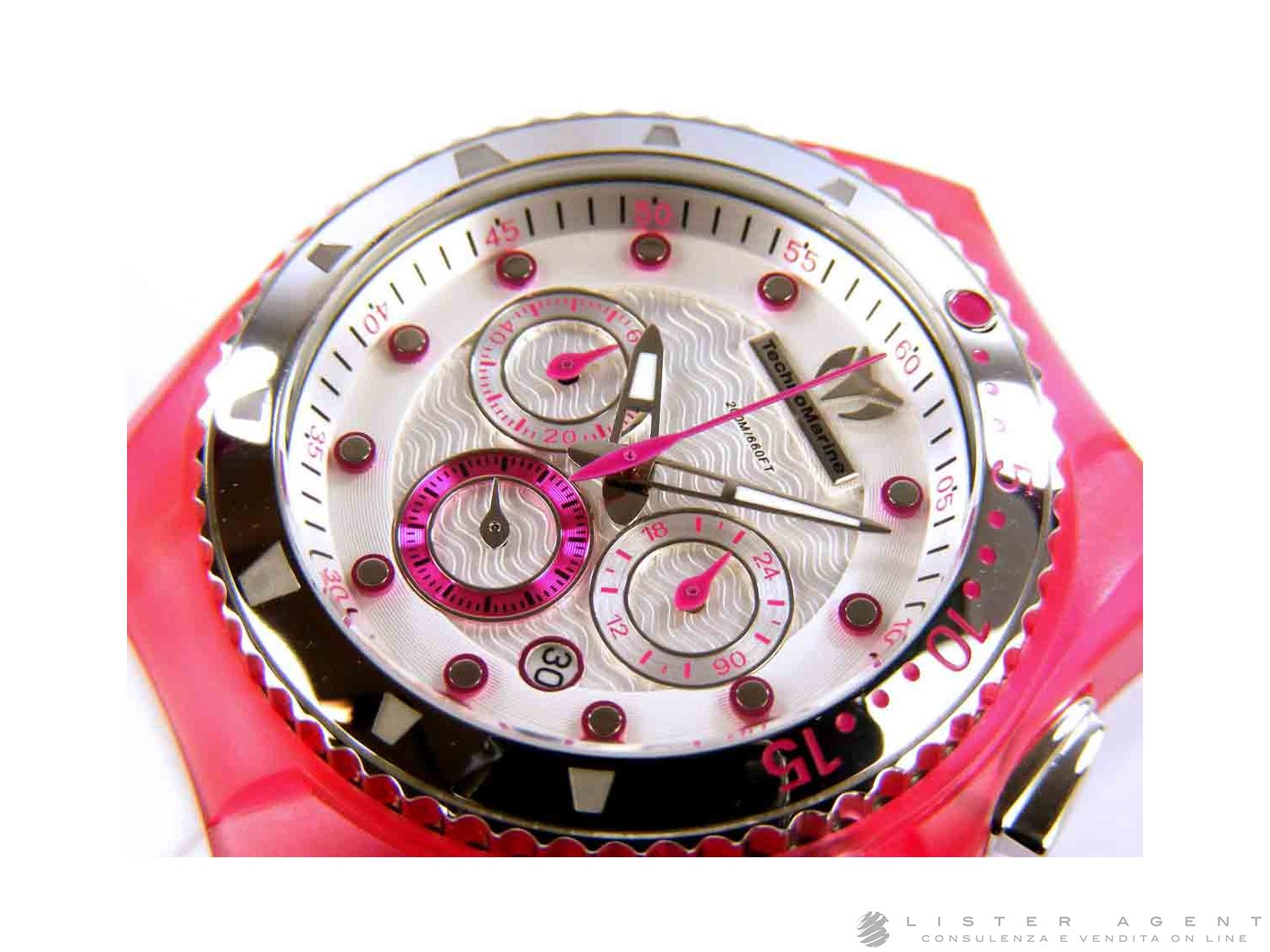TECHNOMARINE Cruise Original Beach chronographe en acier Argent Ref. 109012. NEUF