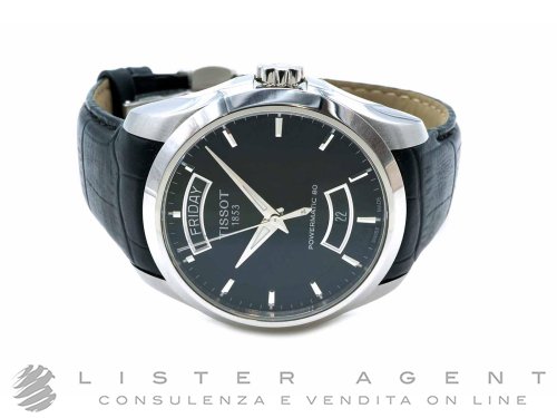 TISSOT T Classic Couturier Powermatic 80 Day Date in acciaio Nero AUT Ref. T035.407.16.051.02. NUOVO Lister Agent
