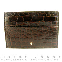 Porte-cartes GIO' MONACO en cuir marron Ref. PC1554CC. NEUF!