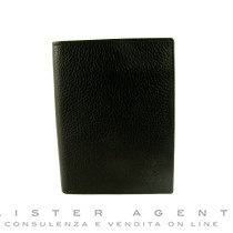 Portefeuille vertical GIO' MONACO 6cc en cuir noir Ref. PVU1534CN. NEUF!
