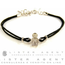 Bracelet CRIVELLI Easy Bambino en or blanc 18Kt et diamants ct 0,21 G SI Ref. 71545. NEUF!
