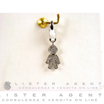 Pendentif CRIVELLI Easy Bambino en or blanc 18Kt et diamants ct 0,12 G SI Ref. 74230. NEUF!