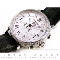 EBERHARD Chrono4 Bellissimo en acier et diamants Argenté AUT Ref. 31043BRCP. NEUF!