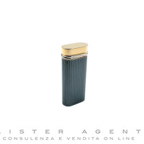 CARTIER briquet 3-Anneaux en acier plaqué or et bruni. NEUF!
