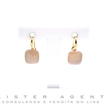 POMELLATO orecchini Nudo Classic in oro rosa e bianco 18Kt con quarzo rosa Ref. OA107HO6/QR. NUOVI!