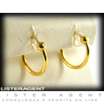 POMELLATO Boucles d'oreilles Cercle en or jaune et blanc 18Kt. NEUF!