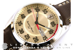 SCUDERIA FERRARI Homme D50 Day-Date en acier Champagne Ref. 0830175. NEUF!