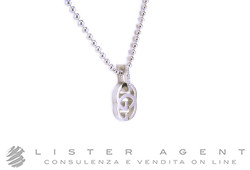 GUCCI collier Running G en or blanc 18Kt avec diamants Ref. YBB35711900100U. NEUF! -40%