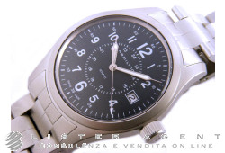 HAMILTON Kaki Date en acier brossé Noir Ref. H68201143. NEUF!