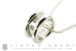 SALVINI colliera Sunny en or blanc 18Kt avec diamant ct 0,01 Ref. 20075607. NEUF!