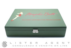 MEMPHIS BELLE scatola porta 12 orologi in legno verde. USATA!