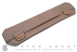 GERALD GENTA custodia per orologio in pelle marrone. NUOVA!
