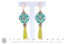 VANTO orecchini in argento 925 placcato oro rosa e pietre naturali Ref. OR1478AG. NUOVI!