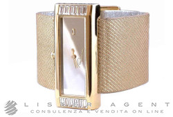 ROBERTO CAVALLI Baguette en acier plaqué or et strass Ref. 7251112027. NEUF!