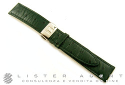 Bracelet TISSOT en peau d'autruche verte mm 18,00 avec boucle déployante en acier de marque. NEUF!