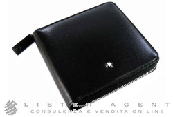 MONTBLANC Leather Goods Meisterstuck portefeuille horizontal avec porte-monnaie 3CC avec zip en cuir noir Ref. 101870. NEUF!