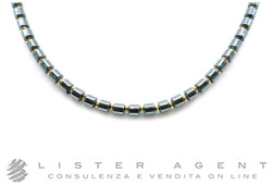 COLLIER en hématite et or jaune 18Kt. NEUF!