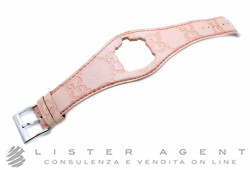 GUCCI cinturino originale in pelle rosa per modello 104L con fibbia in acciaio personalizzata Ref. 20RFL. NUOVO!