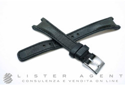 GUCCI cinturino originale in pelle nera con fibbia in acciaio personalizzata Ref. 15R SS. NUOVO!