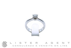 DAMIANI anello Solitario in oro bianco 18Kt con diamante ct 0.51 H Misura 14. NUOVO!