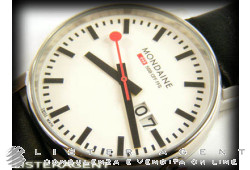 MONDAINE Big Date en acier blanc Ref. GGL.D227. NEUF!