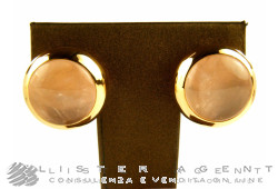 Boucles d'oreilles MARIA CALLAS Eclissi en or rose 18Kt avec quartz rose Ref. EC01 / 4R11. NEUF!