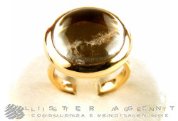 Collection de bagues MARIA CALLAS Eclissi en or rose 18Kt avec cristal de roche Taille 13,50 Ref. EC01 / 6RO2. NEUF!