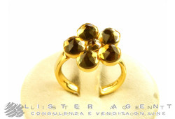 Collection de bagues MARIA CALLAS Printemps petit en or jaune 18Kt avec quartz citrine Taille 12. NEUF!