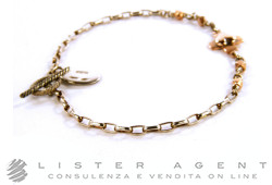 Bracelet LAURENT GANDINI avec croix en argent 925 et or rose 9Kt. NEUF!