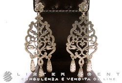 Boucles d'oreilles LAURENT GANDINI avec décoration florale en argent 925. NEUF!