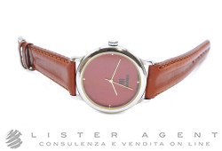 MANFREDI orologio solo tempo in acciaio Bordeaux Ref. 0003467. NUOVO!