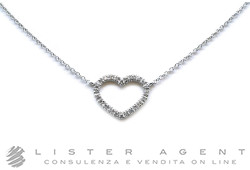 MARCO GERBELLA colla Cuore in oro bianco 18Kt e diamanti ct 0.18. NUOVA!