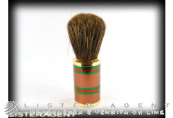 Brosse à blaireau GUCCI Collection d'accessoires en acier plaqué or. NEUF!