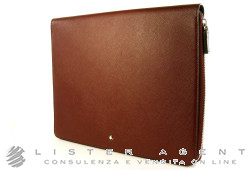 Pochette ordinateur tablette MONTBLANC avec zip Collection Meisterstück en cuir couleur Bordeaux Ref. 109636. NEUF!