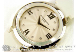 BAUME & MERCIER Promesse en acier et nacre Argenté Ref. M0A10177. NEUF!