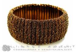 1,618 DEMARIA bracelet à ressort en bronze bruni marron Ref. BCAVIAR3. NEUF!