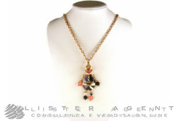 VANTO collier avec pendentif Maxi Maharaja en argent plaqué or rose 925 et pierres naturelles Ref. GR2117AG. NEUF!