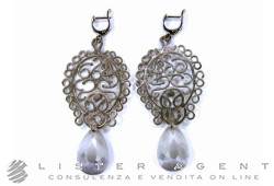 GIODORO boucles d'oreilles en argent 925 brunit avec pierres naturelles. NOUVES!