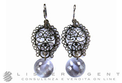 GIODORO boucles d'oreilles en argent 925 brunit avec pierres naturelles Ref. ORA1234-14. NOUVES!